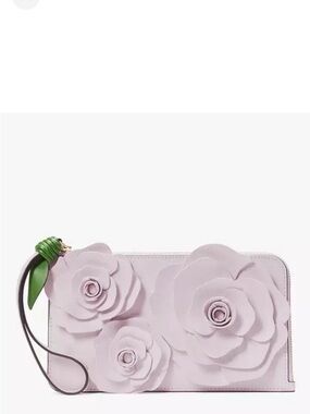 Kate Spade Women's Floral Appliqué Wristlet - Light Pink